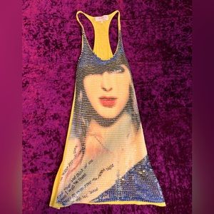 Beautiful Banana USA yellow sequin tank top dress